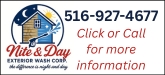 Nite & Day Exterior Wash Corp. Sponsorship Banner