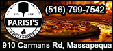 Parisi's Pizza & Pasta Sponsorship Banner